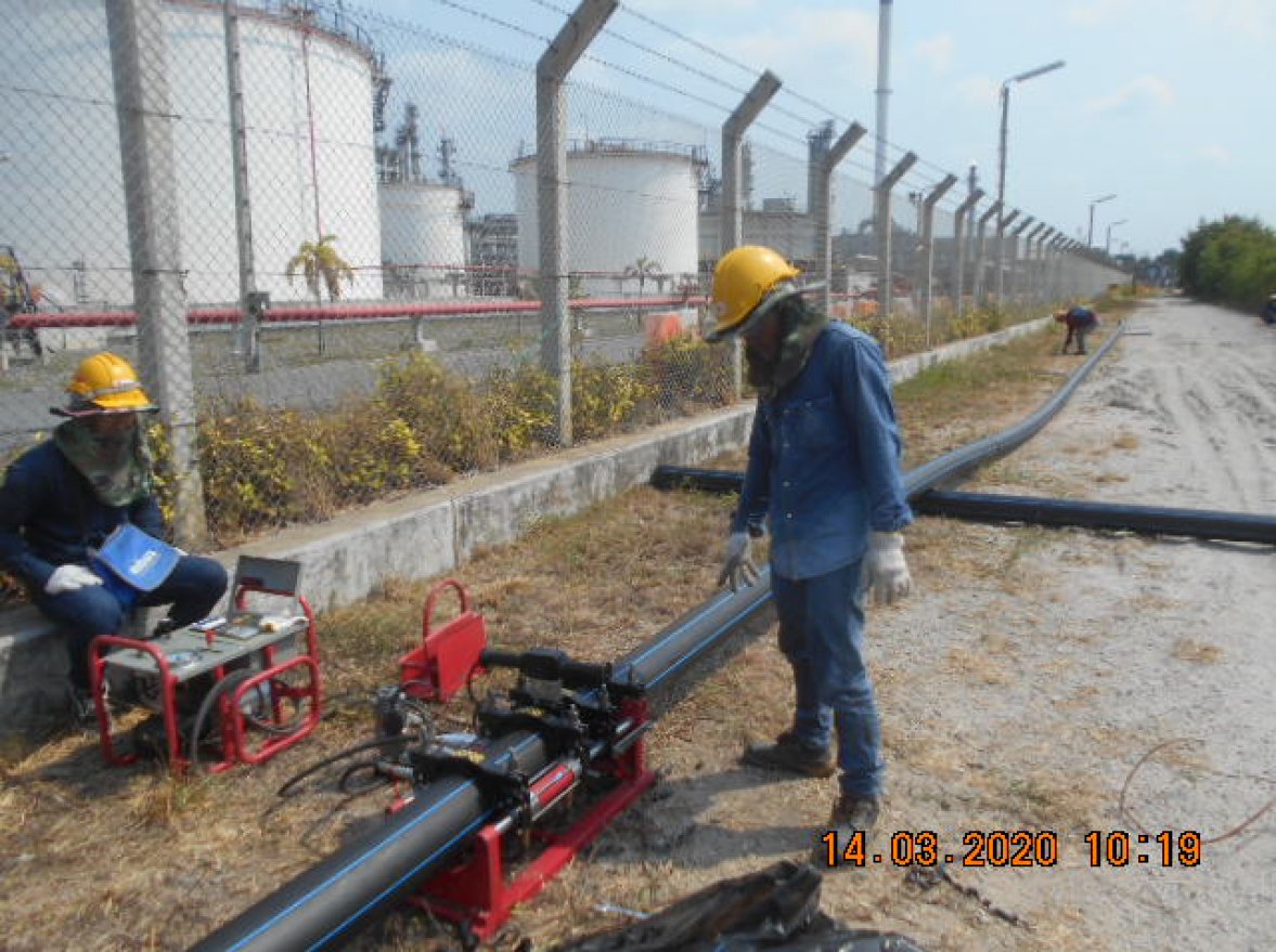 Install HDPE Water Line for Tranfer water from Temporary pound to T-13004-5 at T-COT Area — ภาพที่ 14