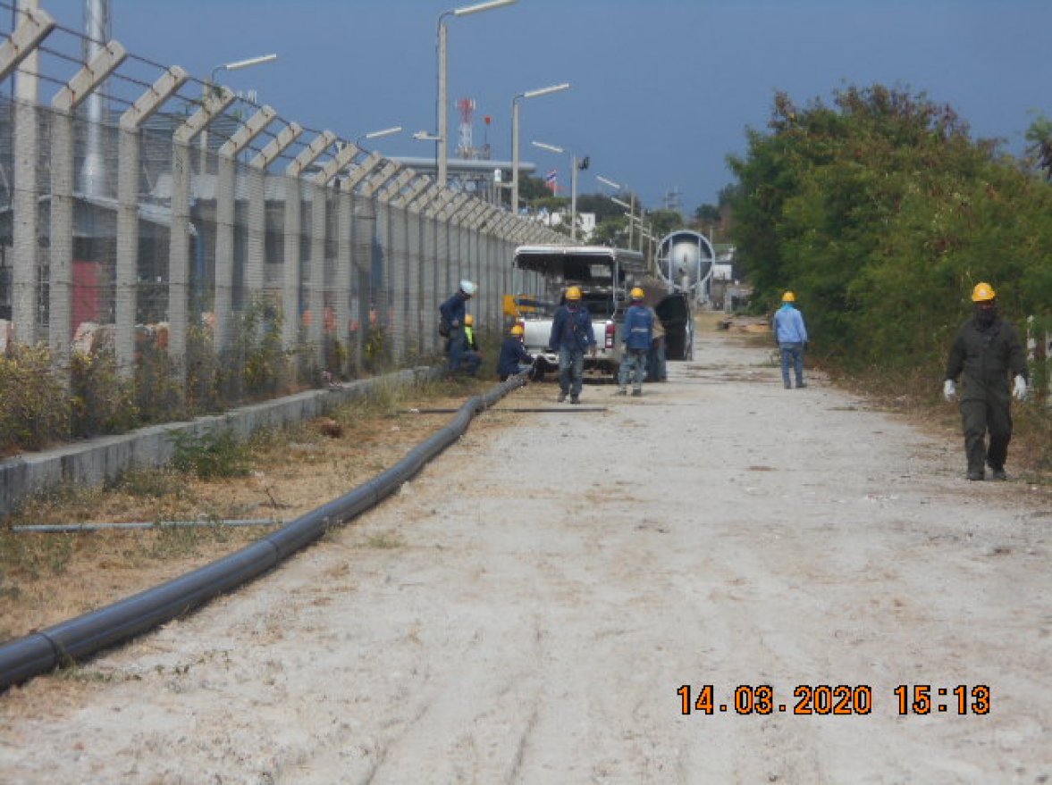 Install HDPE Water Line for Tranfer water from Temporary pound to T-13004-5 at T-COT Area — ภาพที่ 11