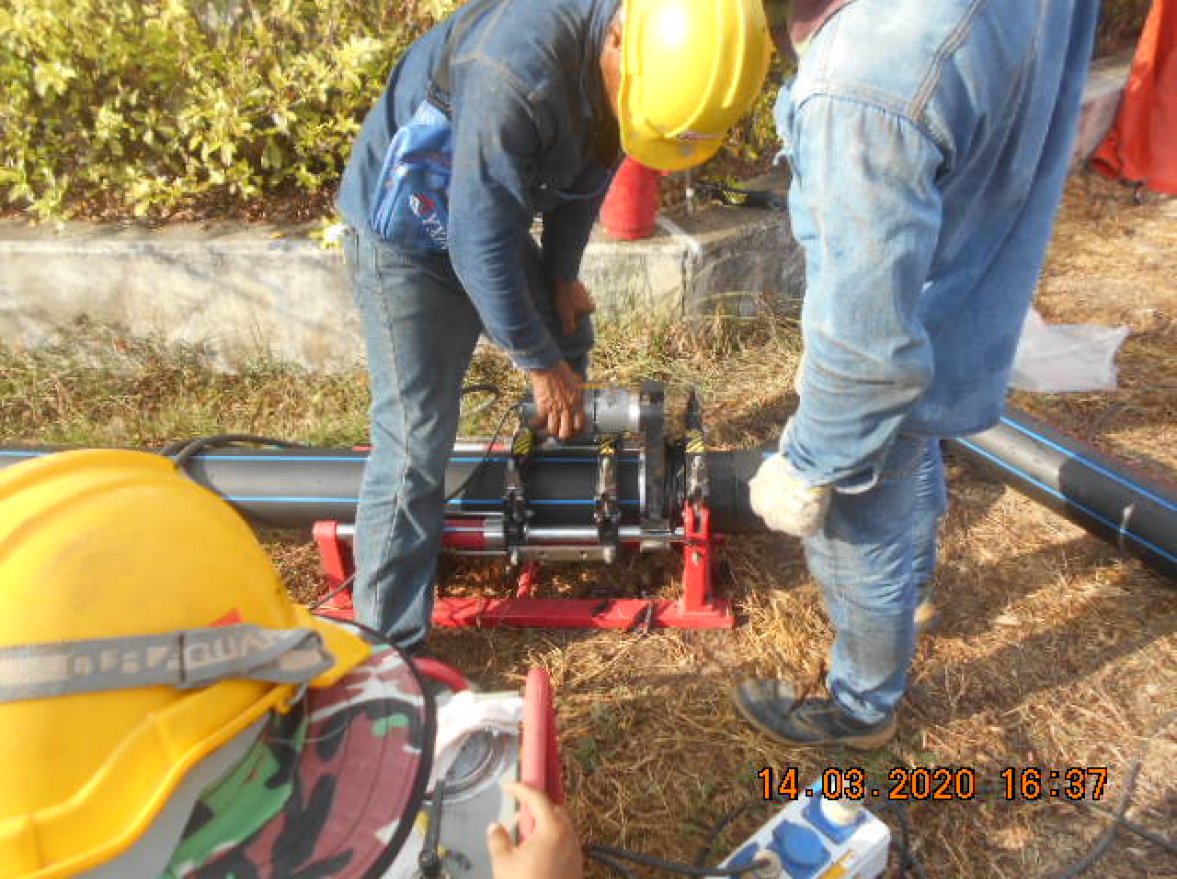Install HDPE Water Line for Tranfer water from Temporary pound to T-13004-5 at T-COT Area — ภาพที่ 9