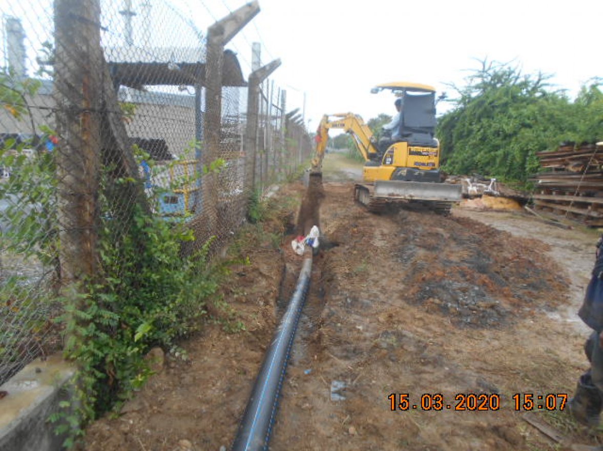 Install HDPE Water Line for Tranfer water from Temporary pound to T-13004-5 at T-COT Area — ภาพที่ 7